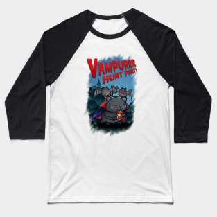 Halloween Vampire Cat Baseball T-Shirt